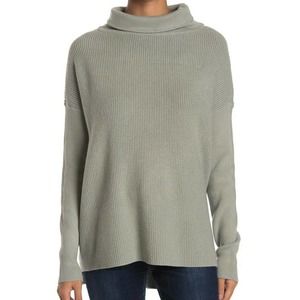 Devotion by Cyrus NEW Size Large Cowlneck Ribbed Tunic Sweater Gray